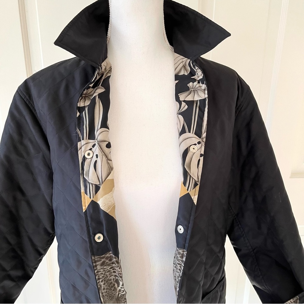 Ferragamo black quilted jacket S - Picture 2 of 16